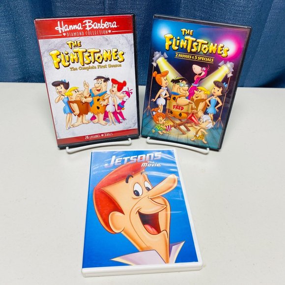 The Flintstones Complete First Season, 2 Movies & 5 Specials DVD + Jetsons Movie - Picture 1 of 11